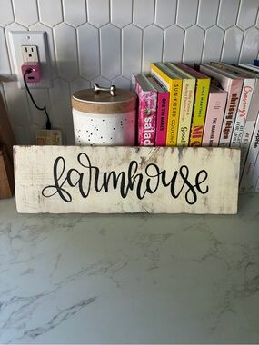 Stanley Cream and Black 'Farmhouse' Script Wall Plaque